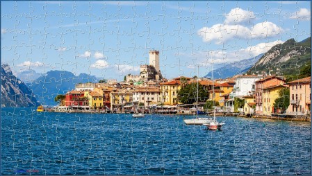 BUY NOW! A VIEW OF MALCESINE - web-playable jigsaw