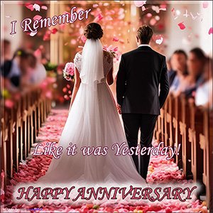 An ANNIVERSARY e-CARD "OUR WEDDING DAY"