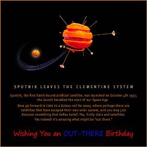 A "Birthday" e-Card - Sputnik - Out There!