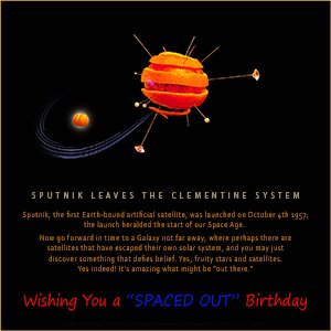 A "Birthday" e-Card - Sputnik - Spaced Out!