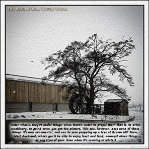 A "Blank" e-Card - with Fine Art Photographic Image THE WATER WHEEL, THE SHED and THE TREE