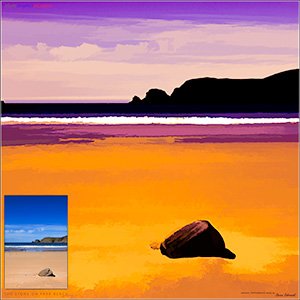 A "Blank" e-Card - with Fine Art Photographic Image THE STONE ON FARR BEACH