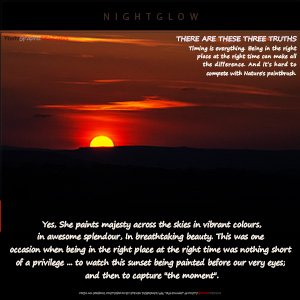 A "Blank - add your own message" e-Card - with Fine Art Photographic Image of NIGHT GLOW