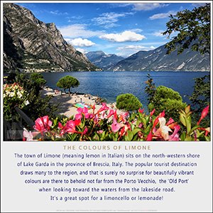 A "Blank - add your own message" e-Card - with Fine Art Photographic Image of THE COLOURS OF LIMONE