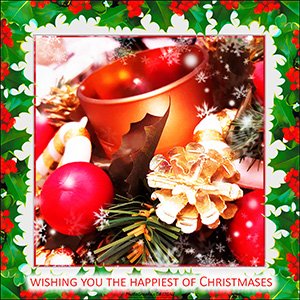 A CHRISTMAS e-CARD "THE REDS AND GOLDS OF CHRISTMAS"