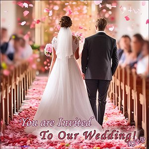 An INVITATION YOU e-CARD - "OUR WEDDING DAY"