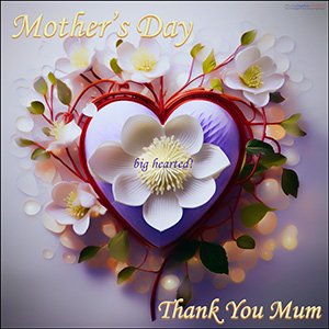 A MOTHER'S DAY e-CARD "PURPLE HEART"