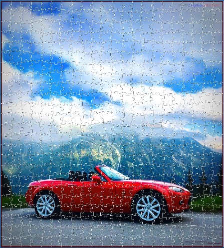 BUY NOW! DRIVEN BY PASSION: A TRUE RED IN THE AUSTRIAN ALPS - Digital Jigsaw - Own it Forever