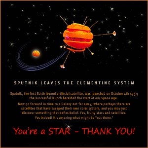 A "Thank You" e-Card - Sputnik - You're A Star